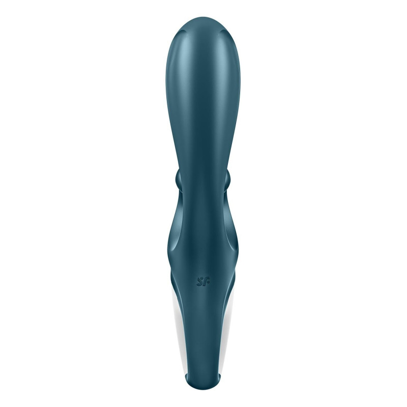 Смарт вібратор-кролик Satisfyer Hug Me Bluegrey, 2 мотори, діаметр 4,2см, широка кліторальна частина