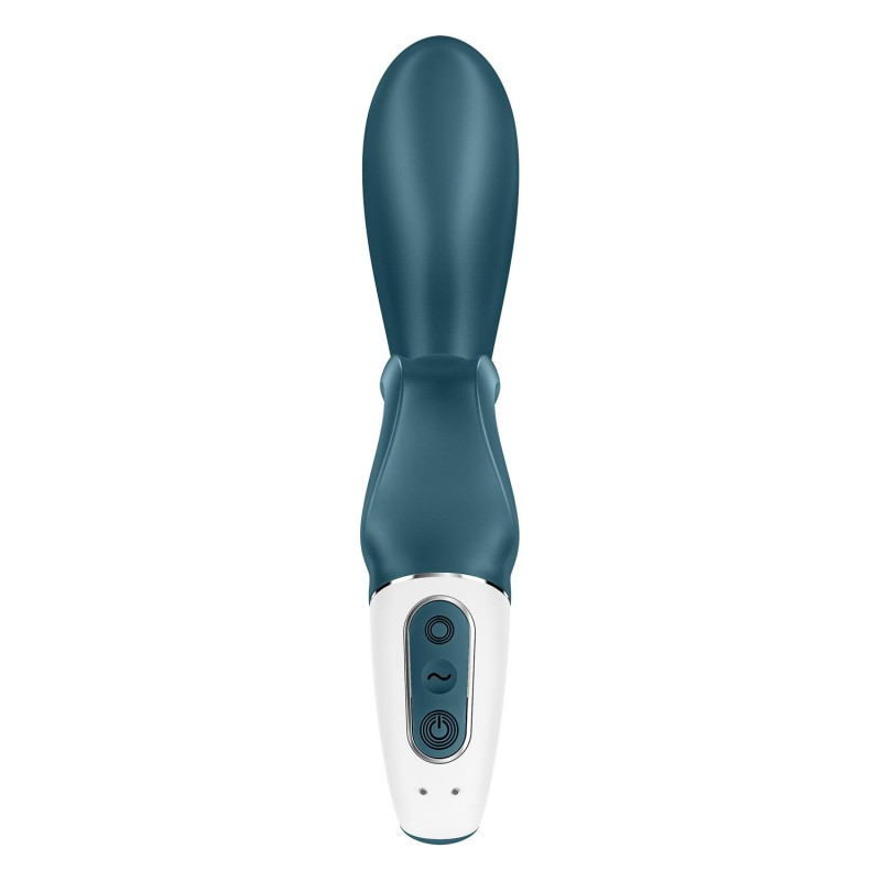 Смарт вібратор-кролик Satisfyer Hug Me Bluegrey, 2 мотори, діаметр 4,2см, широка кліторальна частина