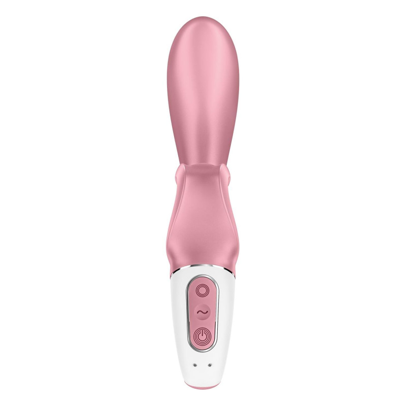 Смарт вібратор-кролик Satisfyer Hug Me Pink, 2 мотори, діаметр 4,2см, широка кліторальна частина