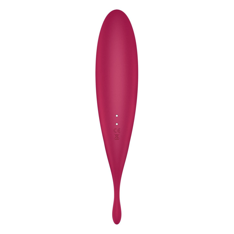 Смарт-вібратор для клітора з вакуумною стимуляцією Satisfyer Twirling Pro+ dark red