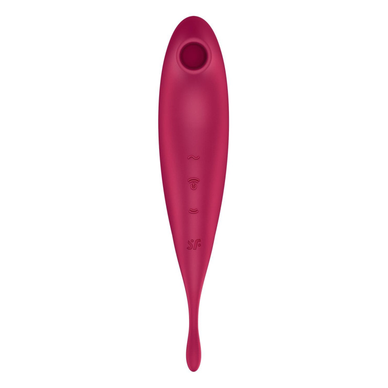 Смарт-вібратор для клітора з вакуумною стимуляцією Satisfyer Twirling Pro+ dark red