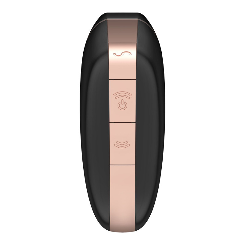 Вакуумний кліторальний стимулятор Satisfyer Love Triangle Чорний з керуванням через інтернет