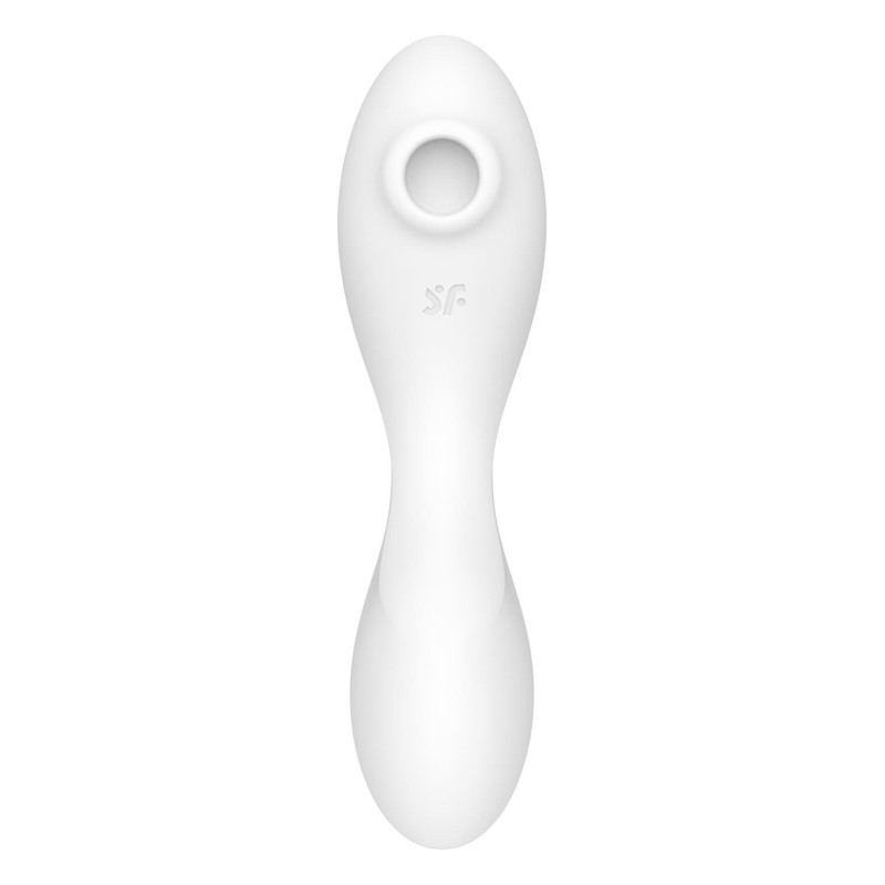 Вакуумний смарт-стимулятор із вібрацією Satisfyer Curvy Trinity 5 (White), керування зі смартфона