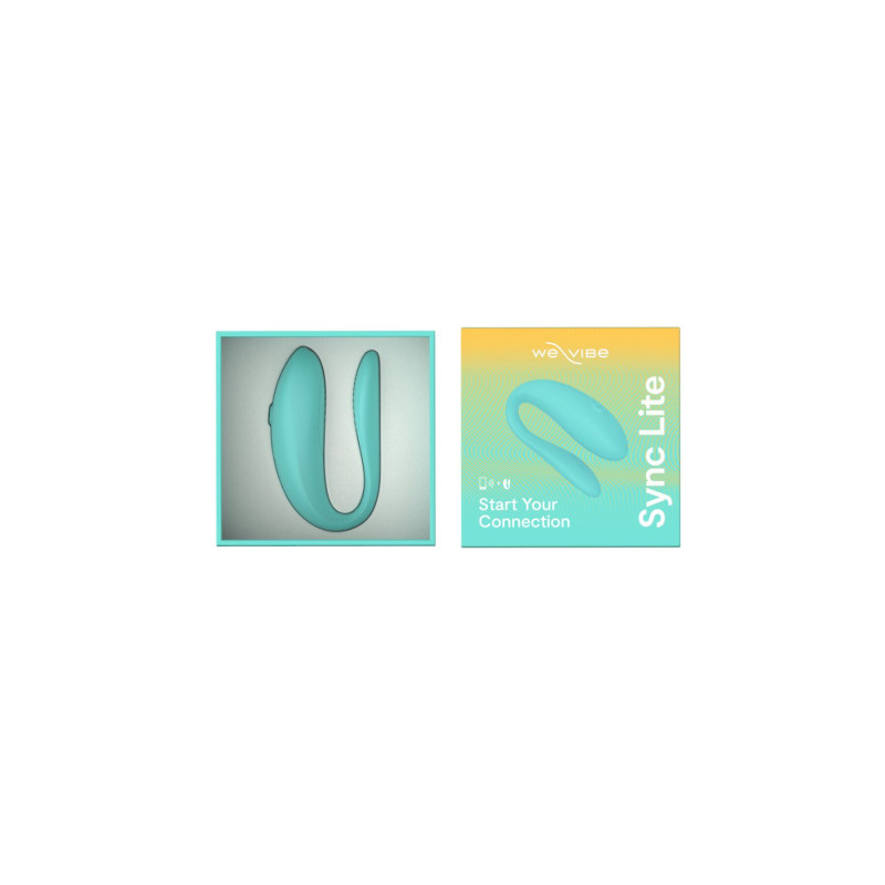Смарт-вібратор для пар We-Vibe Sync Lite Aqua, 10 віброрежимів, можна поєднувати з проникним сексом