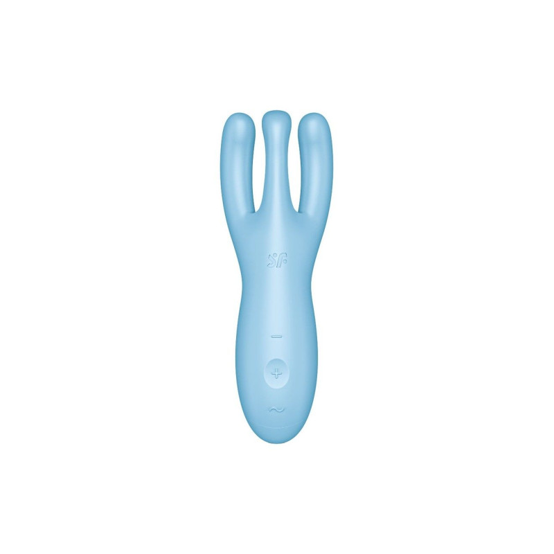 Кліторальний смарт вібратор Satisfyer Threesome 4 Blue з трьома пальчиками