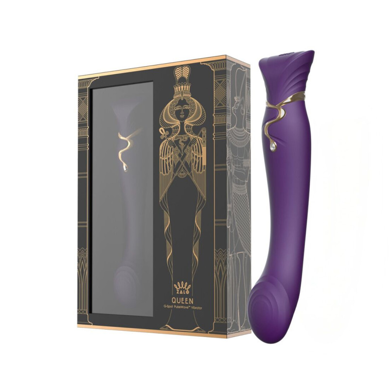 Смартвібратор Zalo — Queen Twilight Purple, пульсівна перлина, кристал Swarovski
