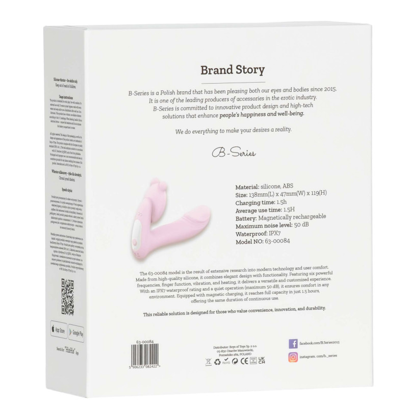 Вібратор B - Series Fox Silicone vibrator, 6 frequenciesFinger function, Heating + APP