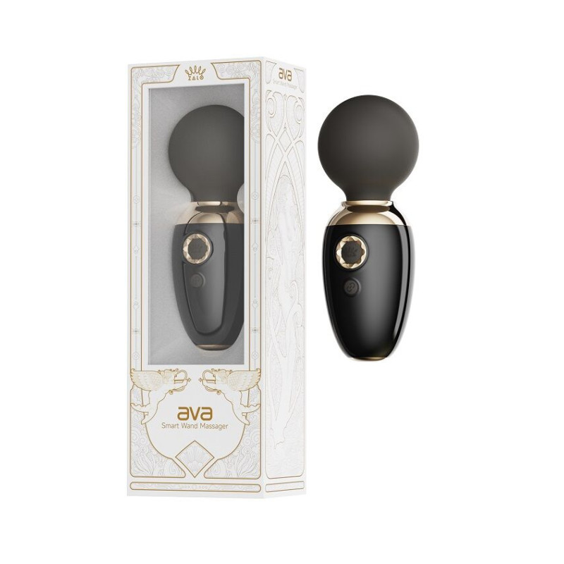 Смарт-вибромассажер Zalo – AVA Obsidian Black, 8 режимов, подогрев, очень мощный и компактный