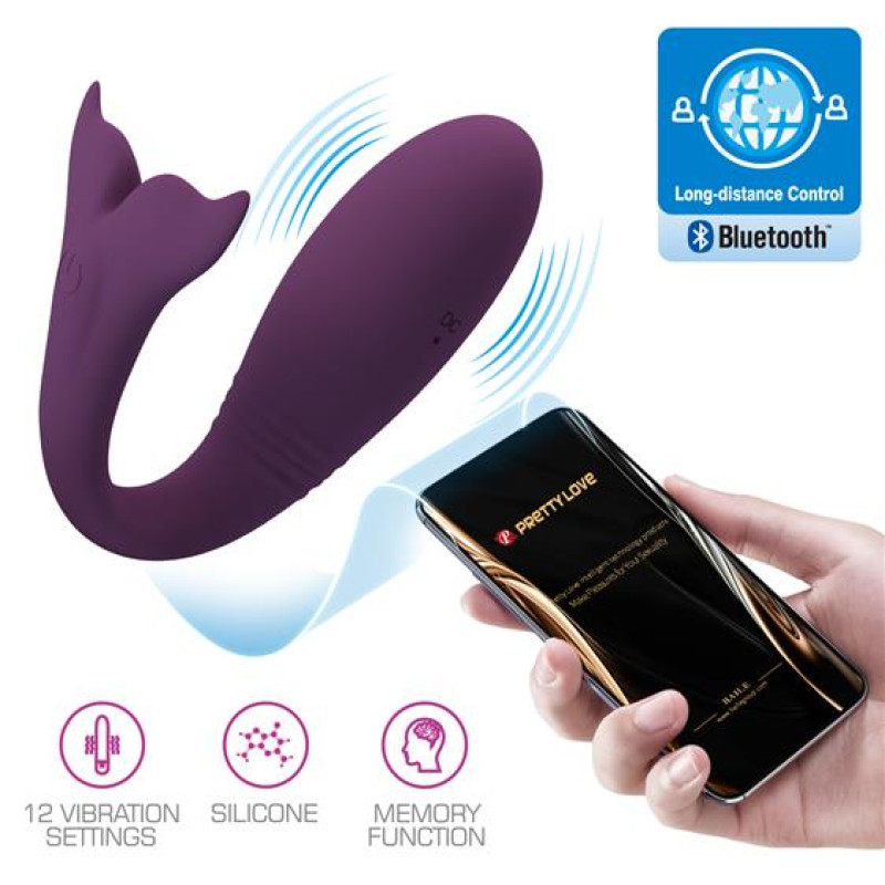 Вібратор Pretty Love Jayleen Stimulator Plum (App)