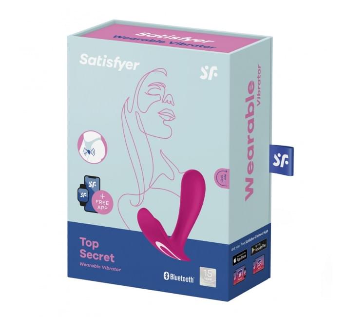 Смарт-вібратор у трусики Satisfyer Top Secret Pink вагінально-кліторальний, 2 мотори