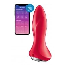 Анальная смарт-вибропробка с жемчужным массажем Satisfyer Rotator Plug 1+ Red