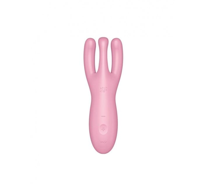 Кліторальний смарт вібратор Satisfyer Threesome 4 Pink з трьома пальчиками