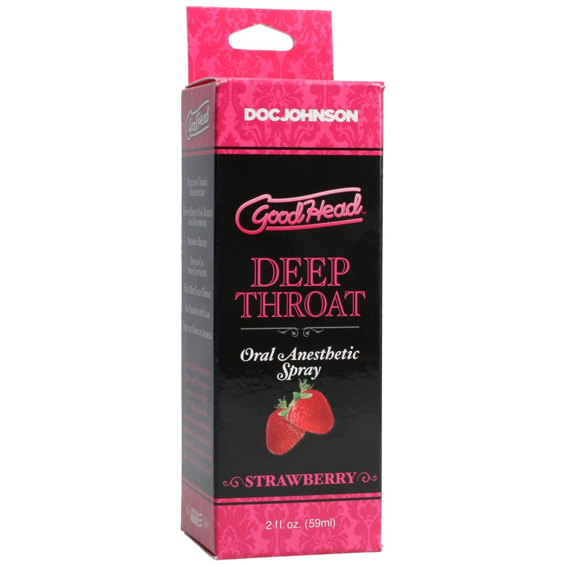 Спрей для минета Doc Johnson GoodHead DeepThroat Spray - Sweet Strawberry 59 мл для глубокого минета