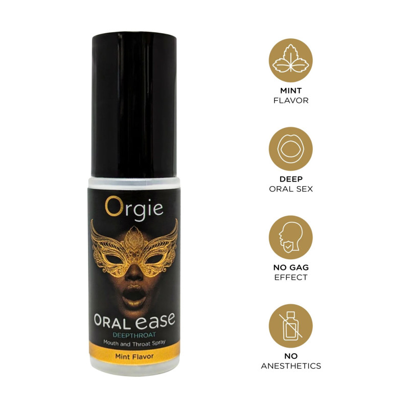 Спрей для глибокого мінету Orgie – Oral Ease Deepthroat (15 мл), м’ятний, без анестетиків