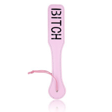 Шльопалка овальна з написом Bitch PADDLE, рожева, 31,5 см