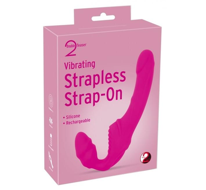 Жіночий страпон You2Toys Vibrating Strapless Strap-On Pink