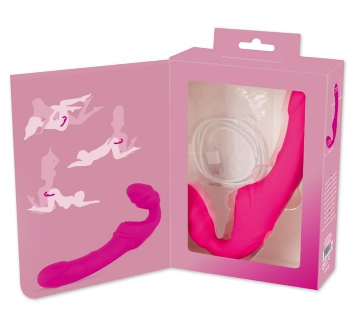 Жіночий страпон You2Toys Vibrating Strapless Strap-On Pink