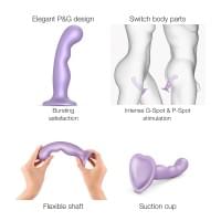 Насадка для страпона Strap-On-Me Dildo Plug P&G Lilas Metallic S