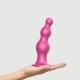 Насадка для страпона Strap-On-Me Dildo Plug Beads Framboise Metallic XXL