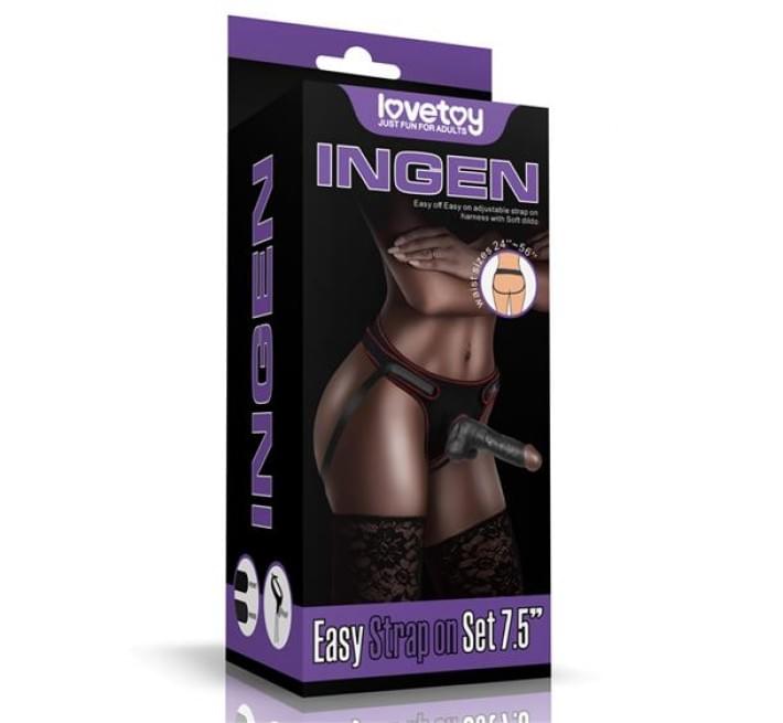 Страпон LoveToy Ingen Easy Strap-On Set 7.5 Black