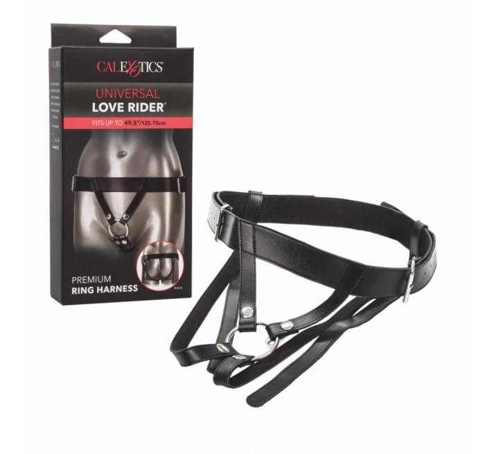 Трусики для страпону California Exotic Universal Love Rider Premium Ring Harness - Black
