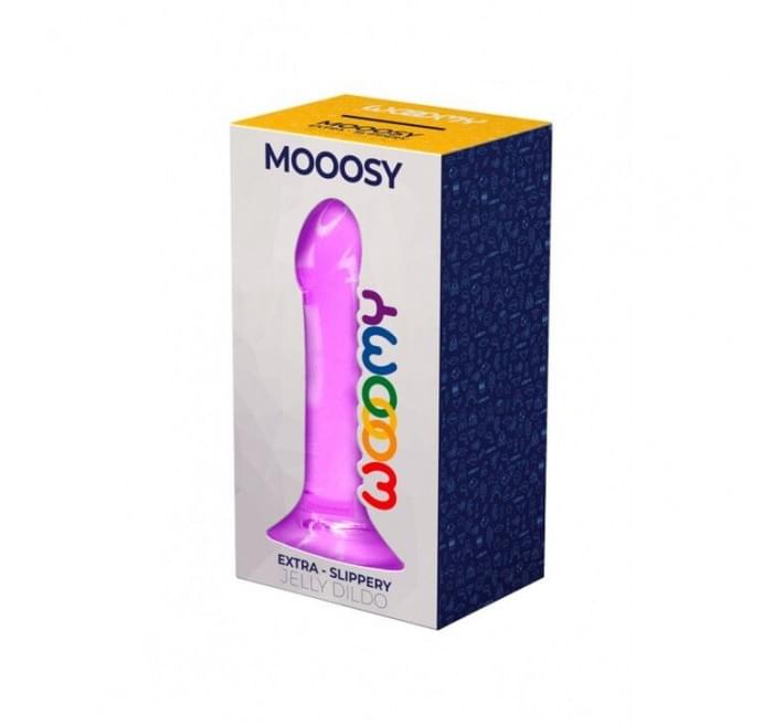 Дилдо Wooomy Mooosy, з присоскою, сумісний з трусиками для страпона, довжина 18 см, діаметр 4,5 см