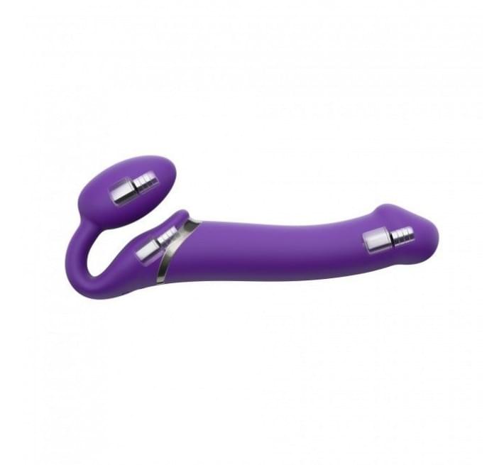 Безремневий страпон із вібрацією Strap-On-Me Vibrating Фіолетовий M