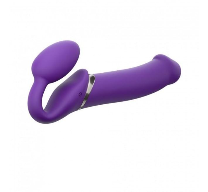 Безремневой страпон с вибрацией Strap-On-Me Vibrating Фиолетовый XL