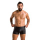Мужские кожаные боксеры с молниями Passion 049 Short Matt Black S/M