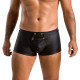 Чоловічі шкіряні боксери з клапаном Passion 050 Short Patrick Black L/XL