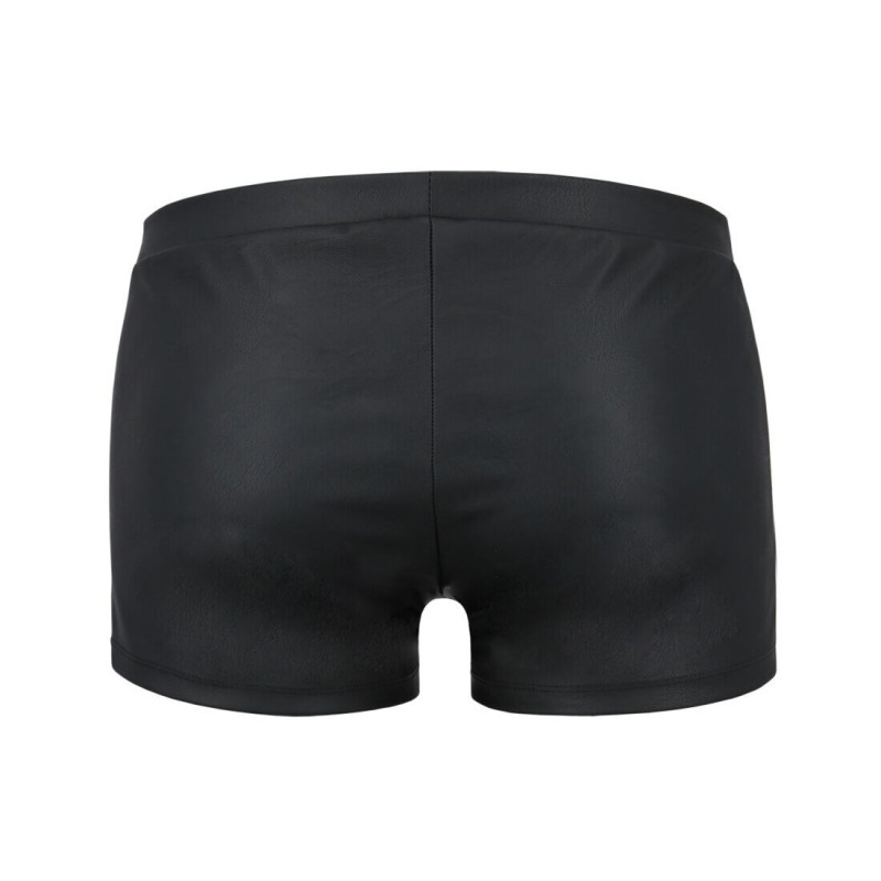 Чоловічі шкіряні боксери з клапаном Passion 050 Short Patrick Black L/XL