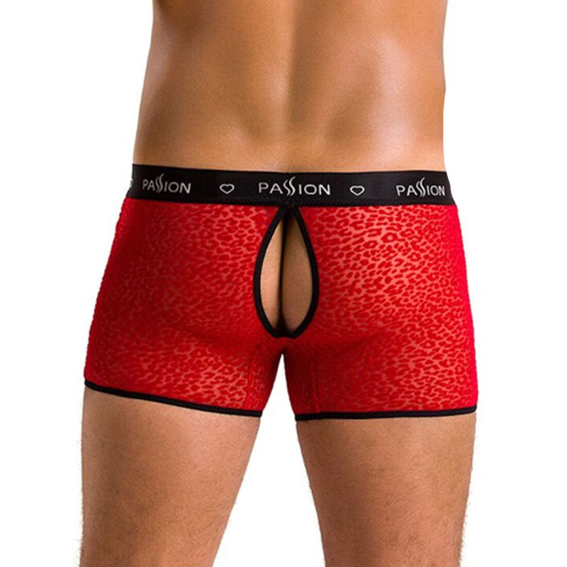 Чоловічі прозорі боксери Passion 046 Short Parker Red S/M