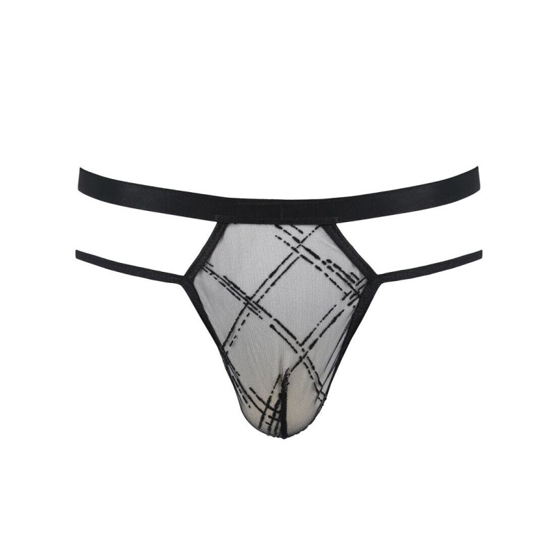 Мужские прозрачные стринги Passion 029 Thong Collin Black S/M