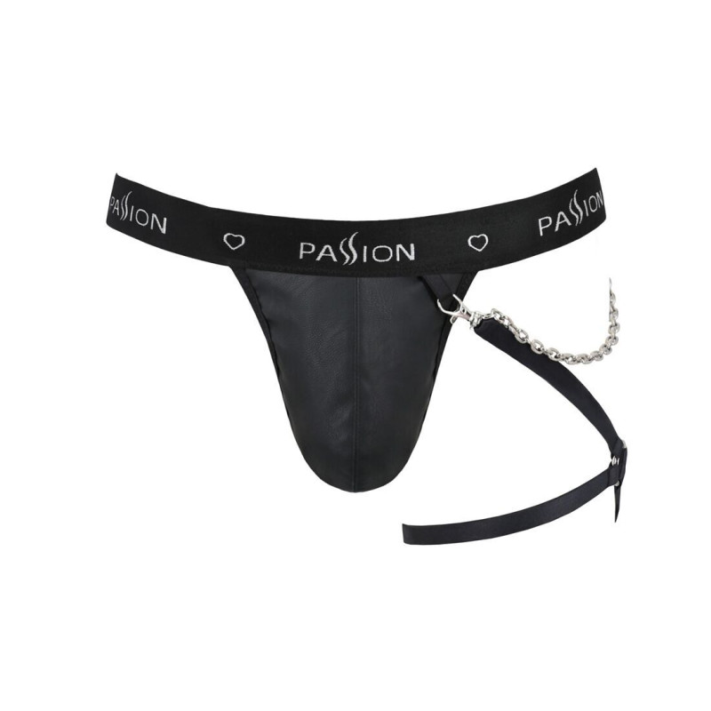 Мужские трусики танга с подвязкой Passion 058 Thong Bill Black L/XL