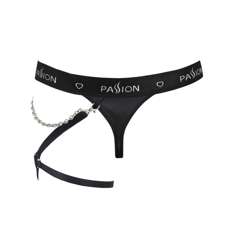 Мужские трусики танга с подвязкой Passion 058 Thong Bill Black L/XL