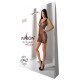 Мини-платье с вертикальным узором Passion BS097 One Size, black, плетение по бокам