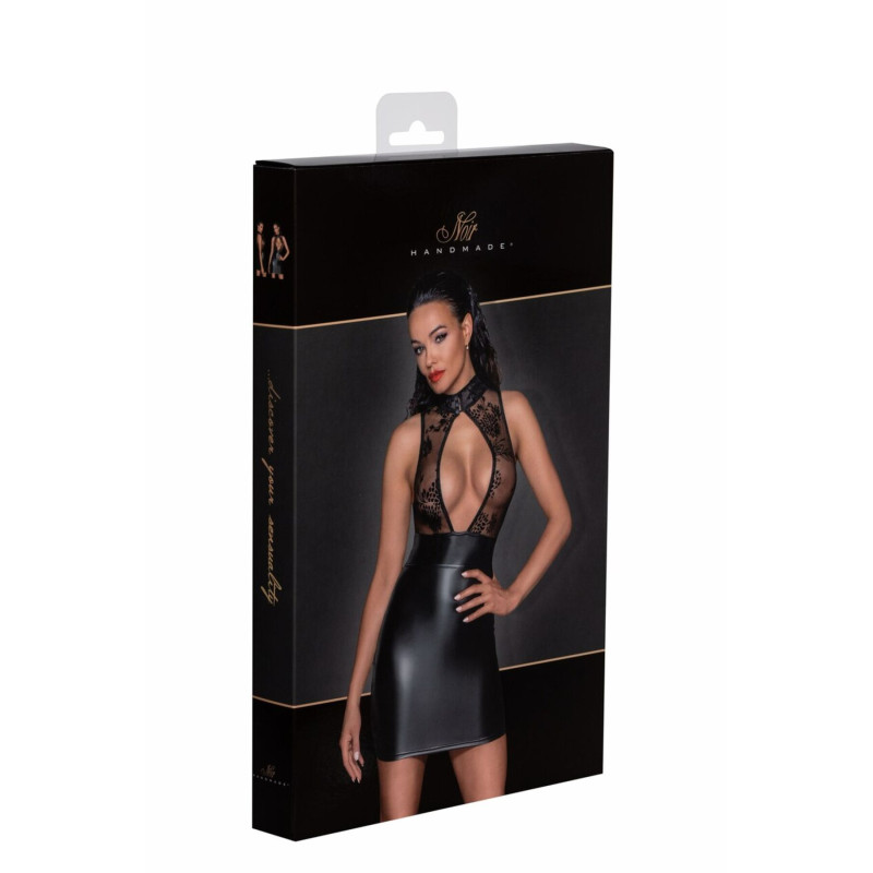 Сукня Noir Handmade F241 Short dress with powerwetlook skirt and tulle top, L