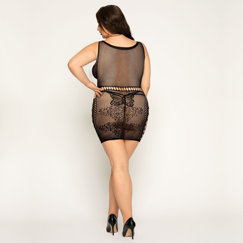 Сукня-сітка з метеликами Black Size Plus