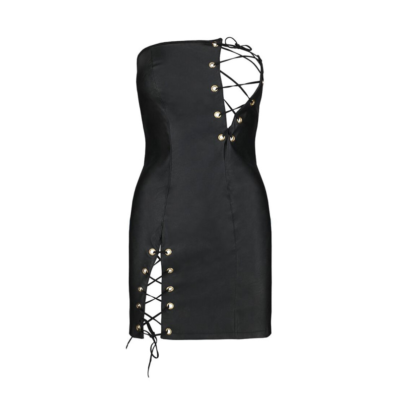 Мінісукня з екошкіри Passion Celine Chemise black S/M