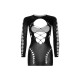 Безшовна мінісукня Leg Avenue Long sleeve cut out mini dress Black One size