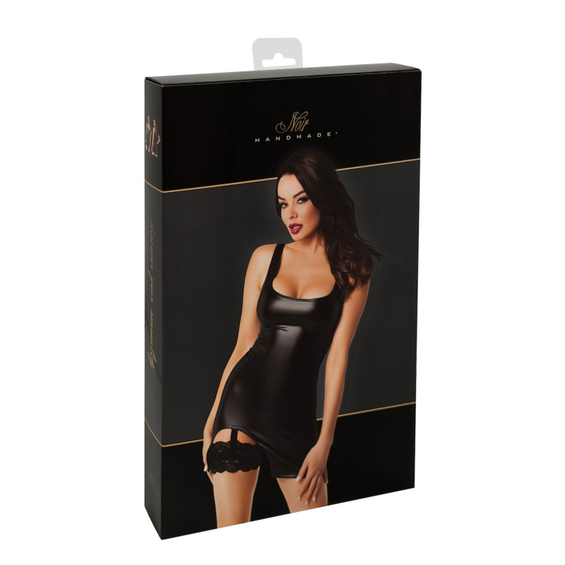 Платье Noir Handmade F344 Powerwetlook dress with garter - 3XL