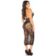 Платье Leg Avenue Rhinestone Lace and Net Bodycon Dress One Size, Black