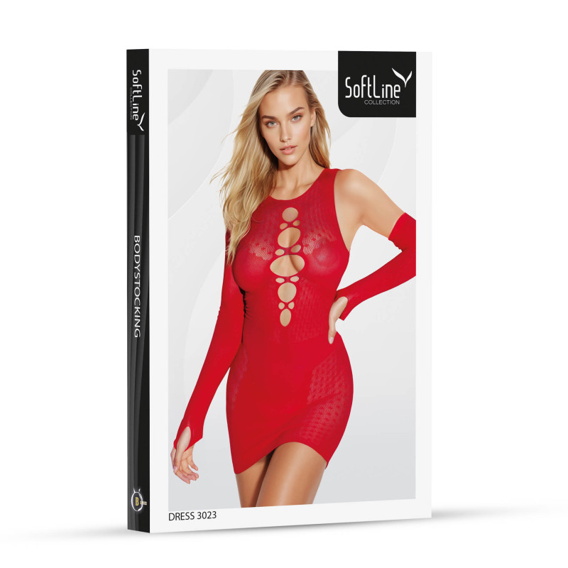 Сукня SoftLine Dress 3023 One Size Red