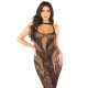 Платье Leg Avenue Rhinestone Lace and Net Bodycon Dress One Size, Black