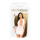 Мінісукня Penthouse - Heart Rob White XL, хомут, глибоке декольте, мініатюрні стрінги