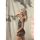 Ажурное платье-сетка Leg Avenue Lace mini dress with cut-outs Black one size