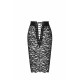 Юбка Noir Handmade F302 Ambivalence, M, black, кружево, длина за колени, шнуровка сзади