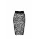 Юбка Noir Handmade F302 Ambivalence, M, black, кружево, длина за колени, шнуровка сзади