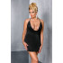 Еротична міні-сукня Passion Size Plus MIRACLE CHEMISE 4XL/5XL Чорна