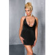 Еротична міні-сукня Passion Size Plus MIRACLE CHEMISE 4XL/5XL Чорна